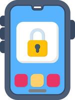 Colourful lock icon for privacy and security settings vector
