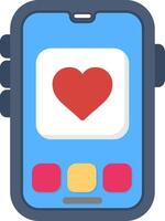 Colourful heart icon for likes and favorites vector