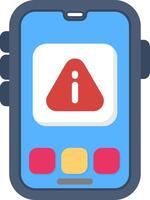 Colourful error icon for warning and alert apps vector