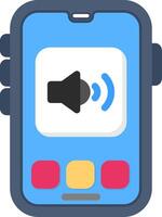 Colourful sound icon for smart phone audio control vector