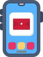 Colourful email icon for smart phone communication vector