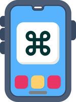 Colourful command icon for mobile task control vector