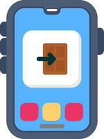 Colourful exit icon for mobile app closing vector