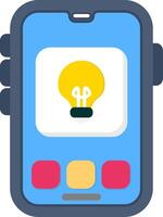 Colourful idea icon for creativity and planning vector