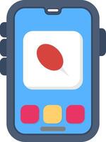 Colourful push pin icon for smart phone notes vector