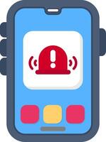 Colourful alarm icon for smart phone notification vector