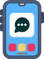 Colourful chat icon for smart phone messaging vector