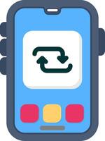 Colourful repeat icon for loop or playback app vector