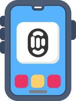 Colourful fingerprint icon for biometric security vector