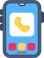 Colourful phone icon for smart communication feature vector