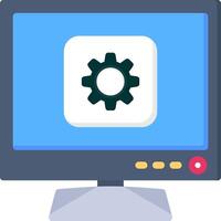Settings Gear Colourful Flat Icon for Smart TV vector