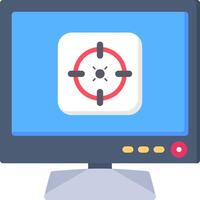 Smart TV Target Focus Colourful Icon vector