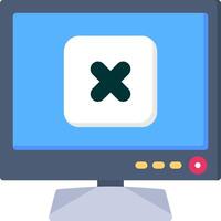 Smart TV Multiply Function Flat UI Icon vector