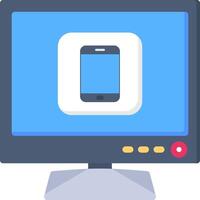 Smart Phone Icon Linked with Smart TV Feature vector