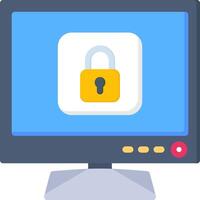 Smart TV Lock Icon for Parental Control Feature vector