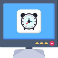 Smart TV Clock Icon for Time Scheduling vector