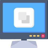 Smart TV Copy Document Icon Flat Design vector
