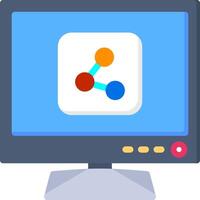 Smart TV Share Button Icon for Media Content vector