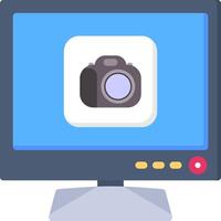 Smart TV Camera Icon for Photo and Access vector