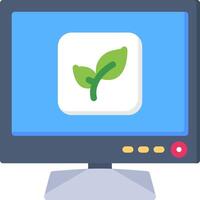 Eco Icon for Smart TV Energy Saving Mode vector