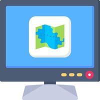 Smart TV Map Icon for Location Based Services vector