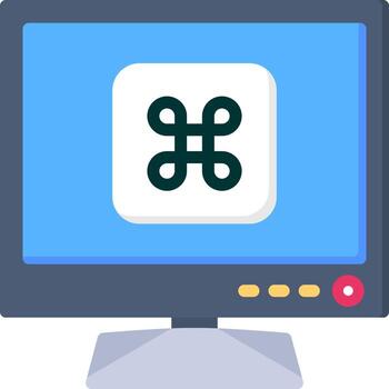 Smart TV Command Icon for Advanced Control vector