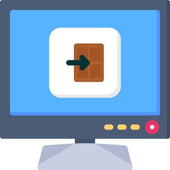 inteligente televisión salida icono para aplicación o menú cerca vector