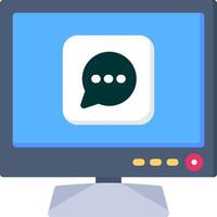 Smart TV Chat Icon for Support and Messaging vector