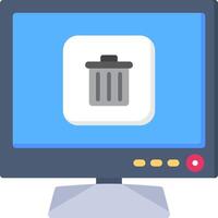 Smart TV Garbage Bin Icon for Deleting Files vector