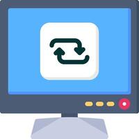 Repeat Icon for Smart TV Loop Function vector