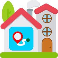 Smart Route Icon for Navigation in Smart Homes vector