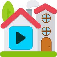 Smart Play Button Icon for Media Devices vector
