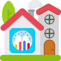 Graph Icon for Smart Home Energy Usage vector