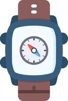 Compass Icon in Bright Colors for Smartwatch Navigation vector