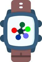 Smartwatch Network Icon in Bright Colors vector