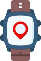 Colorful Location Icon for Smartwatch GPS Feature vector