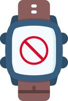 Ban Icon for Smartwatch Access Control Feature vector