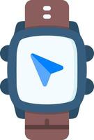 Navigation Arrow Icon in Smartwatch Interface vector