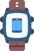 Colorful Smart Phone Icon Linked to Smartwatch vector