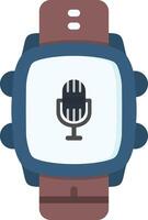 Smartwatch Microphone Icon for Voice Commands vector
