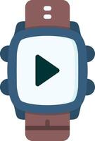 Play Button Icon for Smartwatch Entertainment App vector