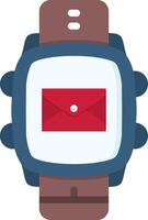 Smartwatch Email Icon in Bright Flat Design vector