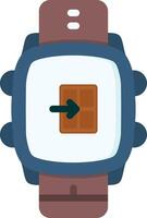 Exit Icon in Flat Colors for Smartwatch Close App vector