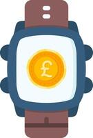 Pound Icon in Colors for Smartwatch Currency Settings vector