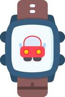 Smartwatch Car Icon for Vehicle Connection App vector