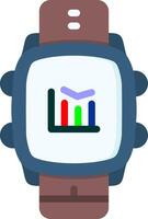 Charts Icon in Smartwatch for Fitness or Finance vector