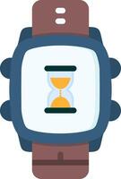 Hourglass Icon in Smartwatch Timer Feature vector