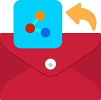 Share Icon for Forwarding Email Message vector