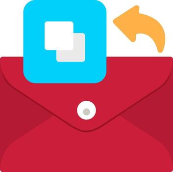 Copiar icono para duplicando correo electrónico texto vector