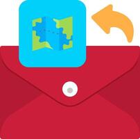 Map Icon for Email Location Sharing vector